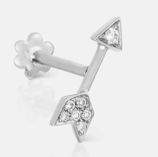 10mm Diamond Arrow Threaded Stud - Millo Jewelry