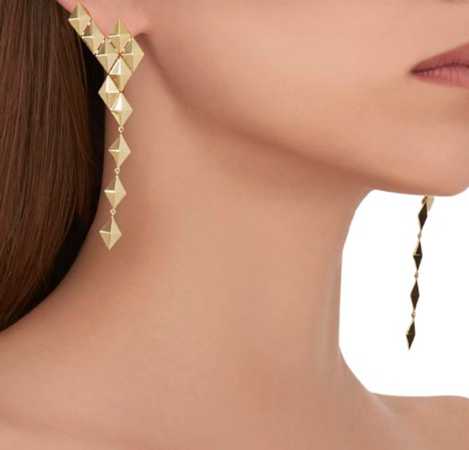 Python Asymmetrical Drop Earrings - Millo Jewelry