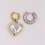 Load image into Gallery viewer, BO-74 Mismatched Silver Heart Earrings - Millo Jewelry