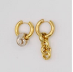 Load image into Gallery viewer, BO-1 Mismatched Gold and Silver Chain Earrings - Millo Jewelry
