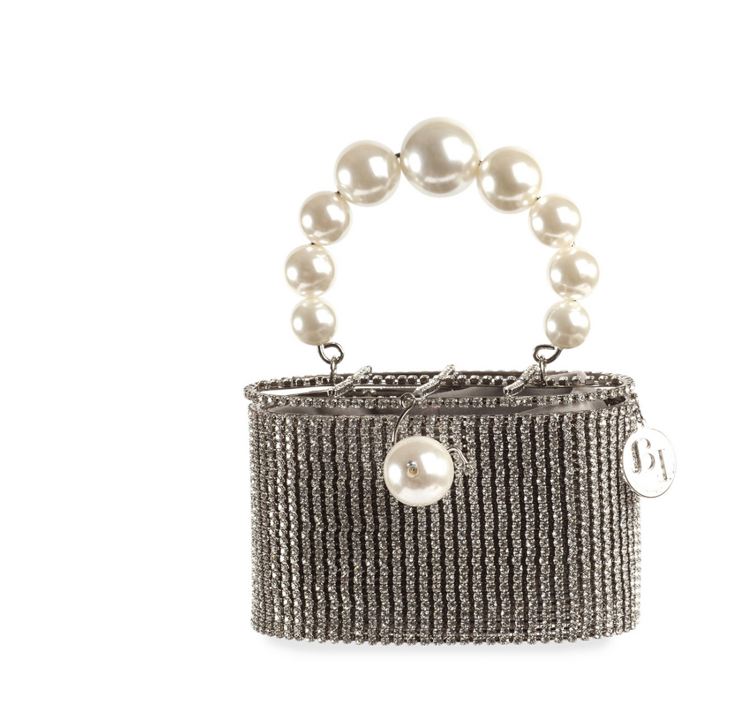 Super Holli Pearl-Handle Caged Minaudiere Bag - Millo Jewelry