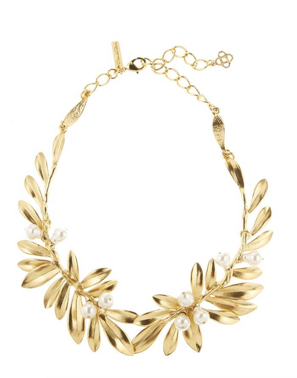 Pearl Leaf Necklace - Millo Jewelry