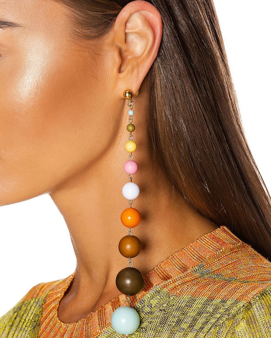 Enamel Ball Drop Earrings - Millo Jewelry