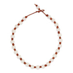 Load image into Gallery viewer, Classic Knotted Pearl and Leather Necklace with Tail - Millo Jewelry