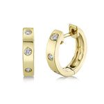 Load image into Gallery viewer, DIAMOND MINI HUGGIE EARRING - Millo Jewelry
