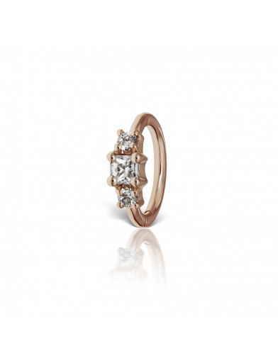 6.5mm 2mm Diamond Princess Ring - Millo Jewelry