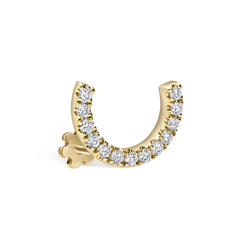6.5mm Prong Set Diamond Demi Eternity Threaded Stud Earring - Millo Jewelry