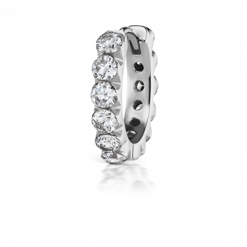 9.5mm Invisible Set Large Diamond Eternity Clicker - Millo Jewelry