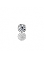 Load image into Gallery viewer, 1.5mm Scalloped Set Diamond Threaded Stud - Millo Jewelry
