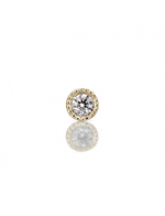 Load image into Gallery viewer, 1.5mm Scalloped Set Diamond Threaded Stud - Millo Jewelry
