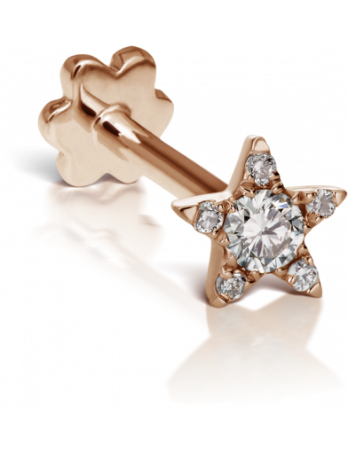 4.5 Diamond Star Threaded Stud - Millo Jewelry