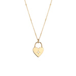 Load image into Gallery viewer, 14K Diamond Heart Padlock Necklace - Millo Jewelry