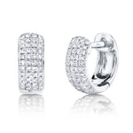 Load image into Gallery viewer, DIAMOND PAVE HUGGIE EARRING - Millo Jewelry
