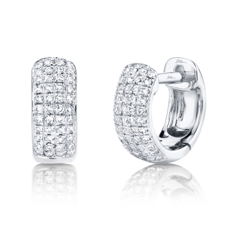 DIAMOND PAVE HUGGIE EARRING - Millo Jewelry