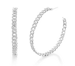 Load image into Gallery viewer, Shay Fine Jewelry &quot;Essential Pave Link Hoops, 50Mm&#39;&#39; - Millo Jewelry
