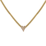 Load image into Gallery viewer, Pave Heart Cuban Chain Necklace - Millo Jewelry
