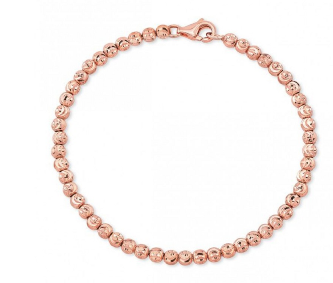 14K  Diamond Cut Bead Bracelet - Millo Jewelry