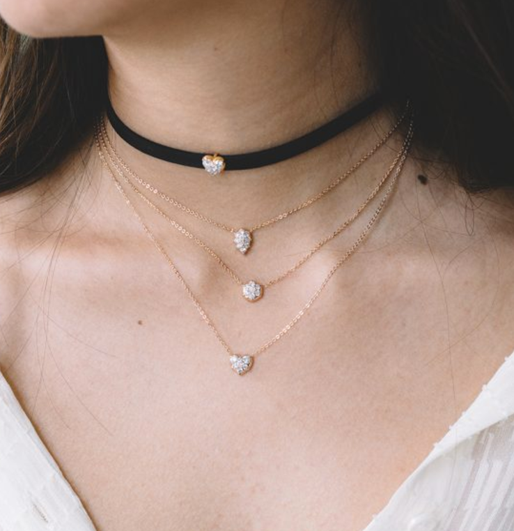 Heart Choker Chain - Millo Jewelry