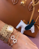 Load image into Gallery viewer, Star of David Baguette Diamond bracelet - Millo Jewelry