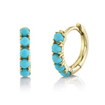 Load image into Gallery viewer, TURQUOISE HUGGIE EARRING - Millo Jewelry
