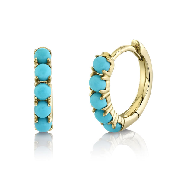 TURQUOISE HUGGIE EARRING - Millo Jewelry