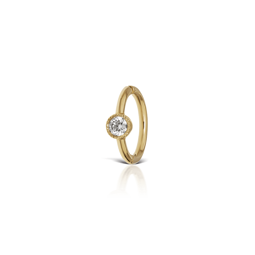 Scalloped Diamond Hoop Earring - Millo Jewelry