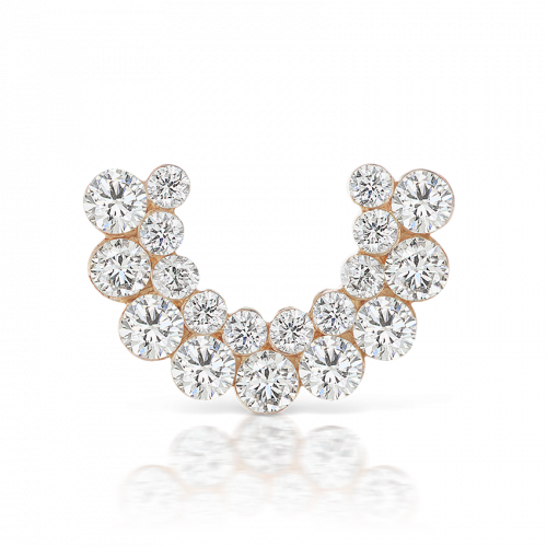 6.5mm Demi Apsara Invisible Set Diamond Threaded Stud Earring - Millo Jewelry