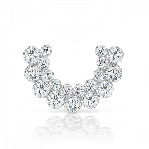6.5mm Demi Apsara Invisible Set Diamond Threaded Stud Earring - Millo Jewelry