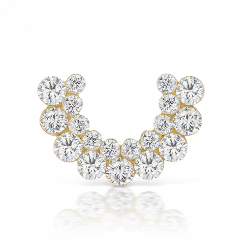 6.5mm Demi Apsara Invisible Set Diamond Threaded Stud Earring - Millo Jewelry